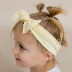 Knotted Bow Headband in Chamomile