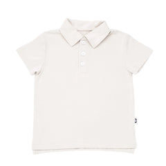 Toddler Short Sleeve Polo in Oat