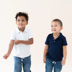 Toddler Short Sleeve Polo in Snow