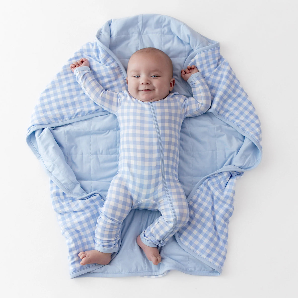 Baby Blanket in Gingham Breeze 1.0