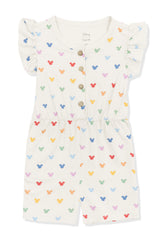 Flutter Sleeve Romper in Pastel Mickey Mouse