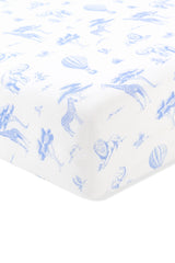 Crib Sheet in Toile Safari