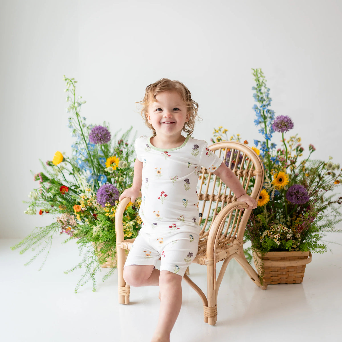 Short Sleeve Pajamas in Wildflower