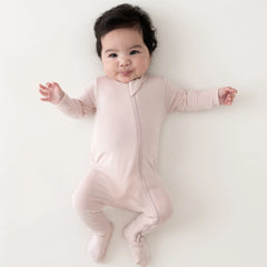 Zippered Footie in Blush