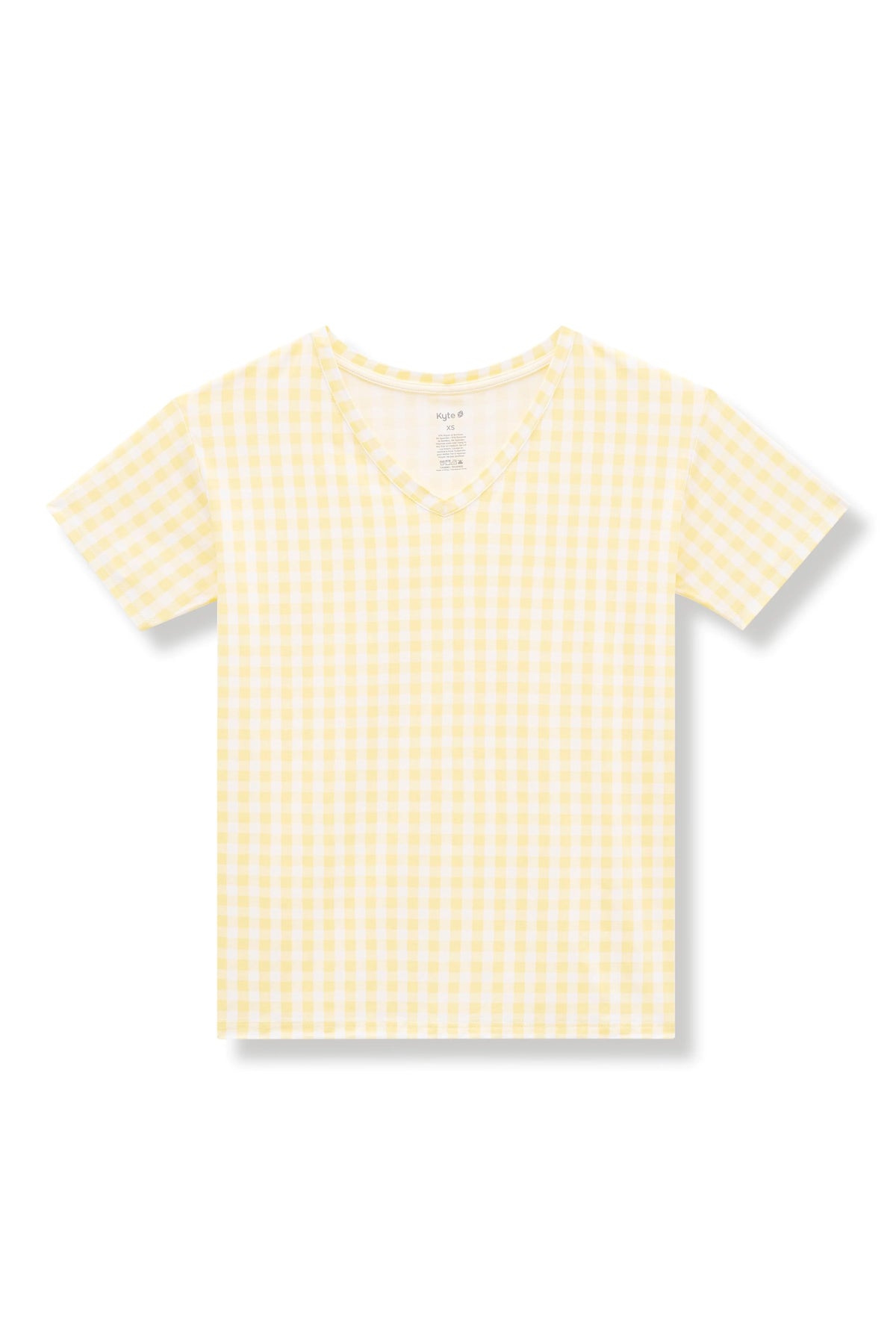 Women's Relaxed Fit V-Neck in Gingham Chamomile