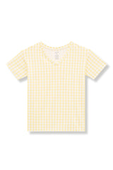 Women's Relaxed Fit V-Neck in Gingham Chamomile