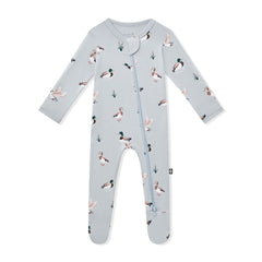 Zippered Footie in Mallard Duck