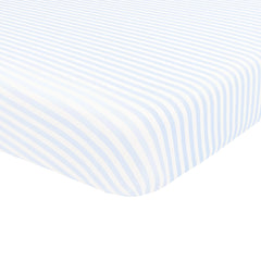 Crib Sheet in Small Mist Stripe
