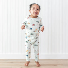 Long Sleeve Pajamas in City Vehicles