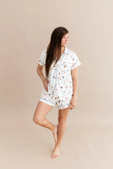 Women's Short Sleeve Pajama Set in Home Run