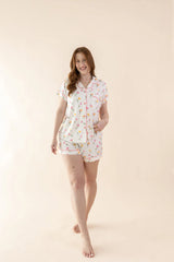 Women's Short Sleeve Pajama Set in Tulip