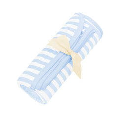 Swaddle Blanket in Small Mist Stripe
