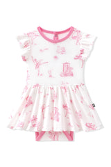 Twirl Bodysuit Dress in Toile Ballet