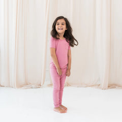 Short Sleeve with Pants Pajamas in Apple Blossom
