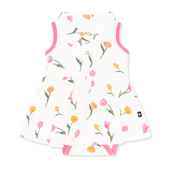 Polo Bodysuit Dress in Tulip
